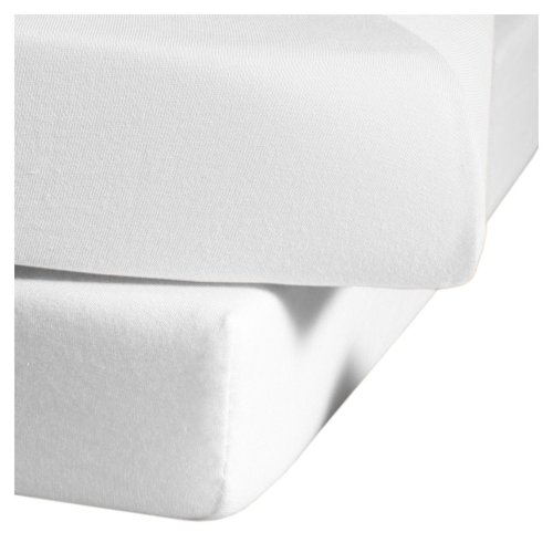 fleuresse Spannlaken 1115-1000, 100/200 cm Jersey, Farbe Wei&szlig;, 100% Baumwolle