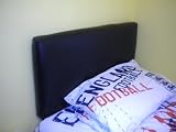 4ft Small Double Faux Leather Headboard in Black