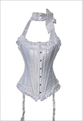 Victorian Overbust Bustiers Steel Shoulder Straps Corset Shapewear Thong Garter