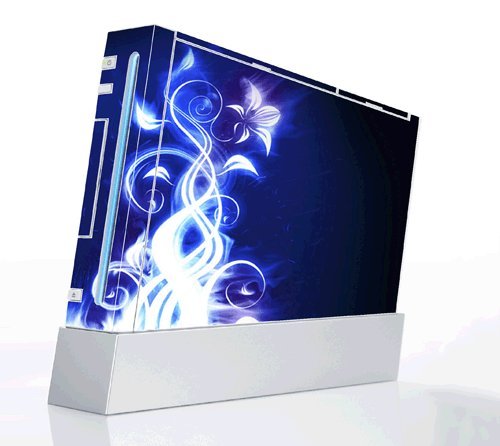 Electric Flower Decorative Protector Skin Decal Sticker for Nintendo Wii Console