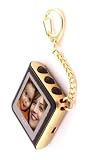 TAO 1.5-Inch  Digital Keychain Frame (Black & Gold)