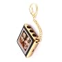 TAO 1.5-Inch  Digital Keychain Frame (Black & Gold)