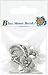 Blue Moon Plated Metal Toggle Clasps-Flower Silver