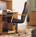Stanley 359-18-72 Urban Comfort Desk Chair Upholstery: Dark Brown Leather