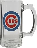 Chicago Cubs Beer Mug: 3D Logo Glass Tankard