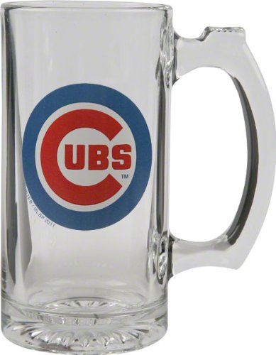 Chicago Cubs Beer Mug: 3D Logo Glass Tankard