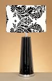 METAL/GLASS TABLE LAMP 25H