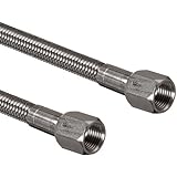 Unisource 6TSC Gray PTFE Braided Hose Assembly, 303 Stainless Steel JIC Female