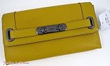 コーチ 財布 Coach 53028 Pebble LEATHER Swagger Turn Lock Wallet Flax Yellow [並行輸入品]