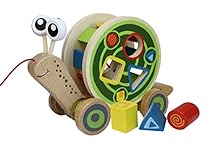 Hape - Walk-A-Long Snail Wooden Pull Toy

