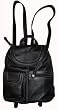 Women's Tignanello Leather Multi Pocket Backpack Black