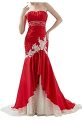 Strapless Taffeta Mermaid Natural   Waistline Lace Bandage Dress/Evening Dress/Prom Dress 