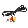 3.5mm (1/4 in) TRS to RCA Left/Right Audio Cable