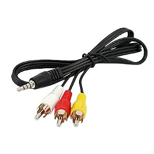 3.5mm (1/4 in) TRS to RCA Left/Right Audio Cable