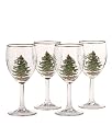 Spode Christmas Tree Wine Goblets, Set of 4
