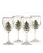 Spode Christmas Tree Wine Goblets, Set of 4