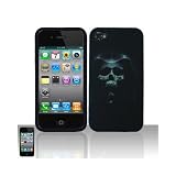Apple Iphone 4g Snap-on Rubberized Skull Phone Protector Cover Case