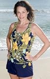 Penbrooke Aztec Dream Blouson Shortini Swimsuit - Plus Size Swimsuit Plus Size Swimsuit