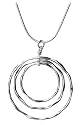 Sterling Silver Organic Circle Pendant, 18"
