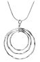 Sterling Silver Organic Circle Pendant, 18"