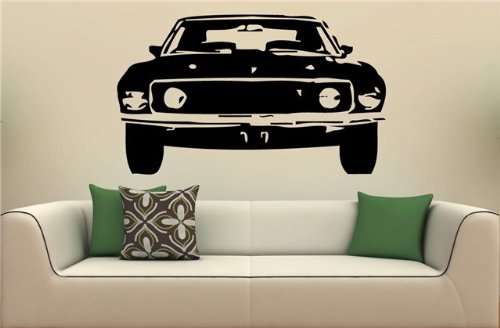Wall Mural Decal Sticker Car Ford Mustang 1969 