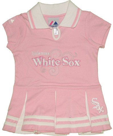 Infant Chicago White Sox Pink Little Miss White Sox Cheerleader Dress - 12M