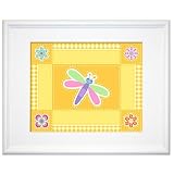 Flowerland Framed Print by Olive Kids (DRAGONFLY)