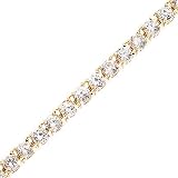 5mm Gold Plated Cz Diamond Classic Tennis Bracelet