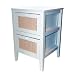 Laces - Rustic Solid Wood Two Drawer Storage Chest - White