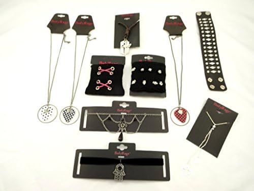 New 10 Piece Necklace Bracelet Punk Goth Body Rage Jewelry Lot