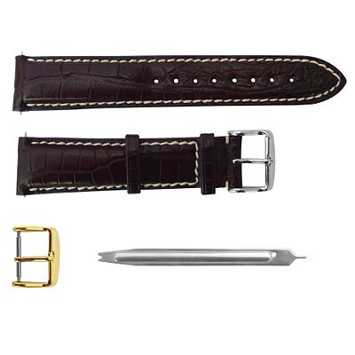Invicta Matte Genuine Full Skin Crocodile Strap Set