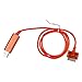 Light Pulse Charge & Sync Cables - Orange Electroluminescent Visual Light Charge & Sync Cables - 30 Pin Connector