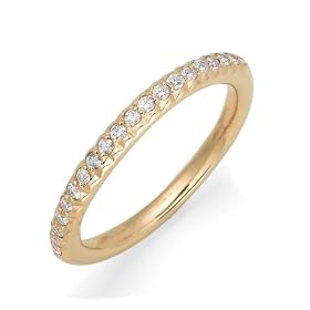 .22 cttw Round Diamond 14k Yellow Gold Wedding Band (H-I Color, SI1-SI2 Clarity), Size 4.5