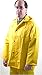River City 240J Classic Yellow Rain Jacket with Corduroy Collar, Cape Vented Back, Underarm Air Vents and Detachable Hood, Size 3XLarge