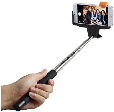Extendable Selfie Stick Monopod Cell Phone Holder with Bluetooth Technology for Smartphones Pink Qe07-5