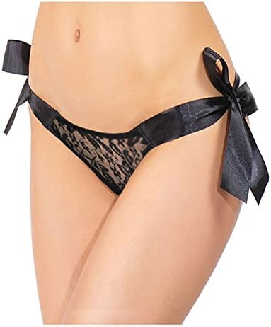 Sanbay Women's New Style Game Ribbon Bowknot Sexy Underwear Black