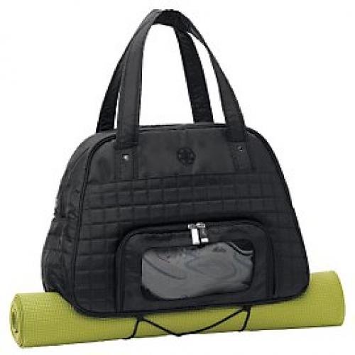 Gaiam Everything Fits Eco-Friendly Recycled Gym Bag (Black)