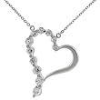Sterling Silver Cubic Zirconia Heart Necklace