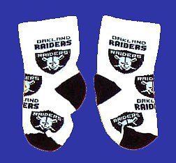 Oakland Raiders Baby Socks