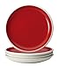 Rachael Ray Dinnerware Rise Salad Plate Set, Red