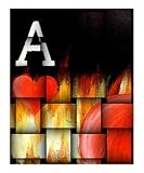 (3 OF 4) ACES ON FIRE POKER ART ARTS DECOR LAS VEGAS CASINO WPT WSOP NICE WEAVE DESIGN
