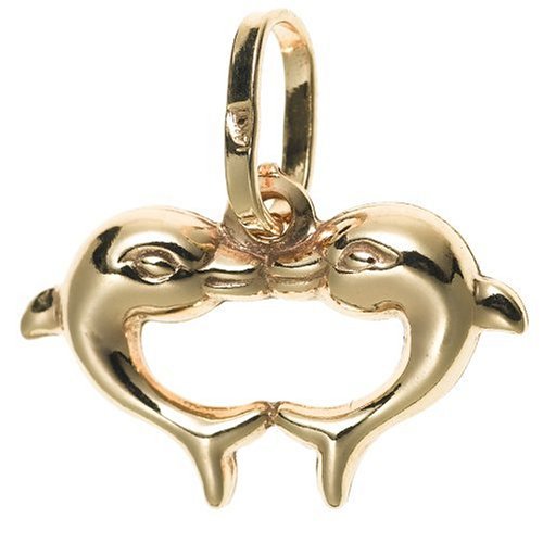 Childrens Toyshop  Jewelry : 14k Yellow Gold Double Dolphin Pendant