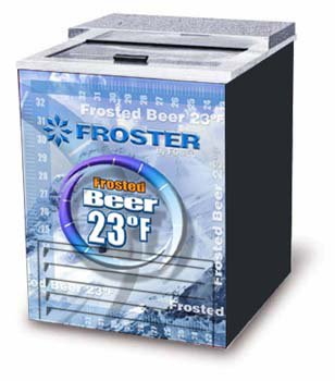 Beer Frosters, Refridgerant,1 Door, Fits 96 Bottles, 5 Cubic Feet