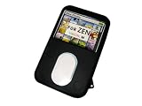 BLACK Silicone Skin Case for Creative Labs Zen Vision:M 30gb & 60gb + Screen Protector