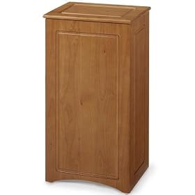 Single Wastebin hamper 28h Light Oak by Home Decorators Collection