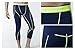 TSLA Men's 3/4 Compression Pants, Running Workout Tights, Cool Dry Capri Athletic Leggings, Yoga Gym Base Layer, Zero Pants Navy, Large