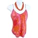  : ArtisanStreet's Silk Charmeuse Orange, Coral & Hot Pink - Hand Painted. One Of A Kind.