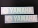 2 X Yamaha Racing Decal Sticker (New) White Size 8''x1.75''