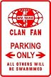 WU-TANG FAN PARKING sign * street rap music