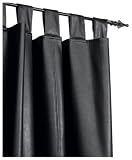 Review Arlee 29-40524BLK / Lee's Faux Leather 42-by-84-Inch Tab Top Curtain Panels, 2-Pack, Black